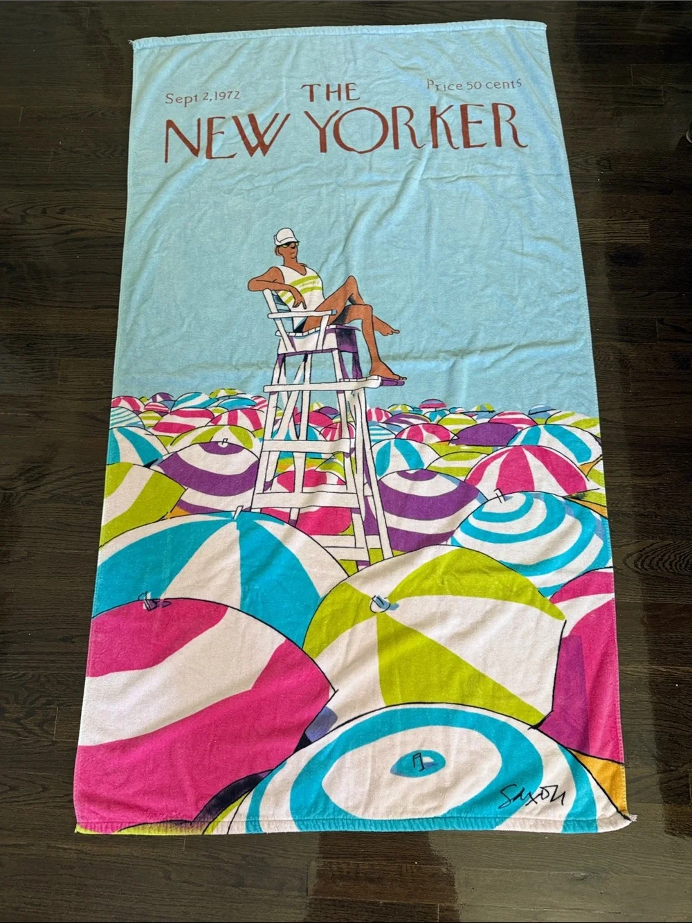 Conde Nast The New Yorker Beach Towel - Sea of Umbrellas